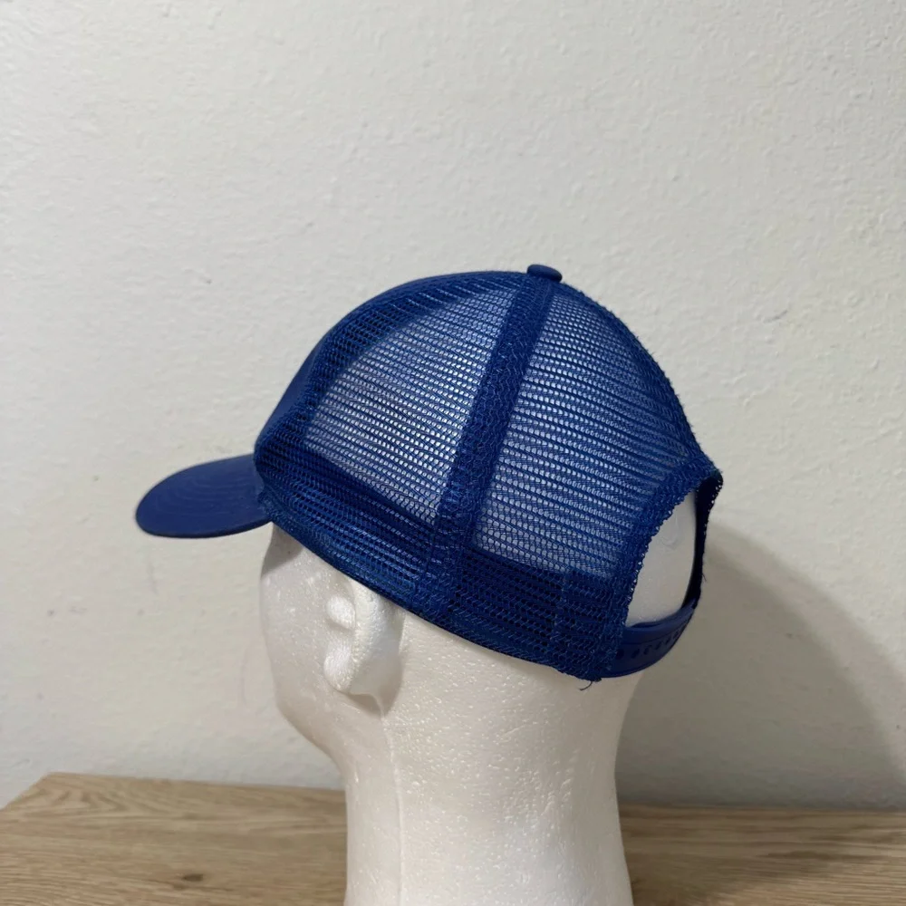 Pepsi Blue Vintage Embroidered‎ Trucker Hat Paramount Apparel Squished Front
